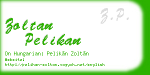 zoltan pelikan business card