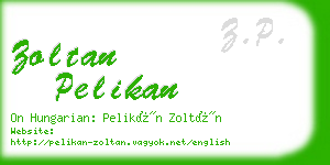 zoltan pelikan business card